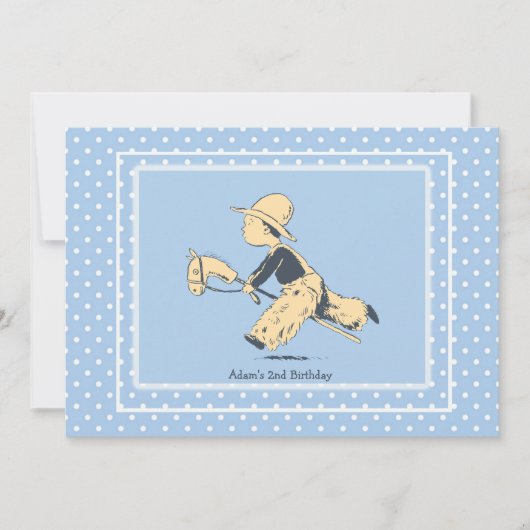 Boy at Play Uitnodiging (Voorkant)