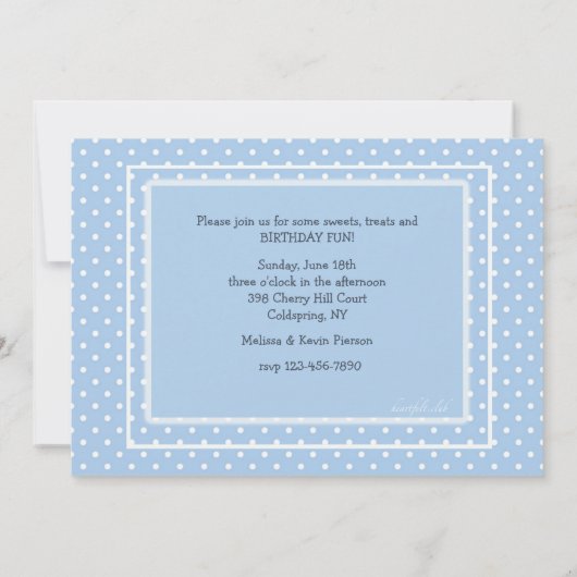 Boy at Play Uitnodiging (Achterkant)