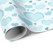 Boy Baby Blue Hearts Wrapping Paper - Schattige pa Cadeaupapier (Rol Hoek)