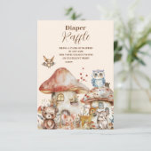 Boy Baby Boho Woodland Diapper Raffle Informatiekaartje (Staand voorkant)