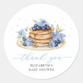 Boy Baby Brunch Bedankt Baby shower Ronde Sticker (Voorkant)