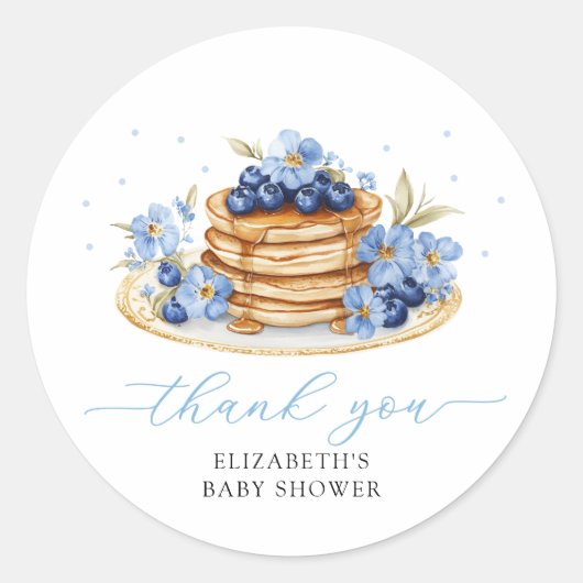 Boy Baby Brunch Bedankt Baby shower Ronde Sticker (Voorkant)