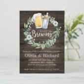 Boy Baby gaat Baby shower-uitnodiging brouwen Kaart (Staand voorkant)