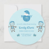 Boy Baby Gender Reveal Party Kaart (Voorkant)