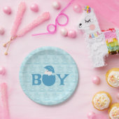Boy Baby Gender Reveal Party Papieren Bordje (Feest)