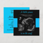 Boy Baby Gepersonaliseerd echografische fotosjablo Kaart (Voorkant / Achterkant)