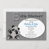 Boy Baby Panda Baby shower Uitnodiging (Voorkant)