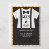 Boy Baby Shower A Little Gentleman Bodysuit Kaart (Voorkant)