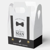 Boy Baby Shower A Little Gentleman Suspenders Bedankdoosjes (Geopend)