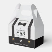 Boy Baby Shower A Little Gentleman Suspenders Bedankdoosjes (Voorkant Zijde)