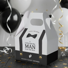 Boy Baby Shower A Little Gentleman Suspenders Bedankdoosjes