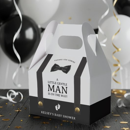 Boy Baby Shower A Little Gentleman Suspenders Bedankdoosjes