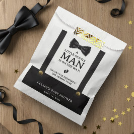 Boy Baby Shower A Little Gentleman Suspenders Bedankzakje
