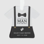 Boy Baby Shower A Little Gentleman Suspenders Ornament (voorkant)