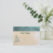 BOY BABY SHOWER ANTIEK PINK BLAUWE MONOGRAM VISITEKAARTJE (Staand voorkant)