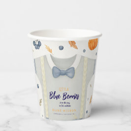 Boy baby shower autum fall burlap bodysuit  invita papieren bekers