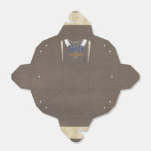 Boy baby shower Autum herfst Blue Burlap bodysuit Bedankdoosjes (Uitgevouwen)