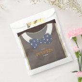 Boy baby shower Autum herfst Blue Burlap bodysuit Bedankzakje (Gezegeld)