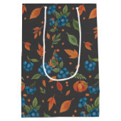 Boy baby shower Autum herfst Blue Burlap bodysuit Medium Cadeauzakje (Achterkant)