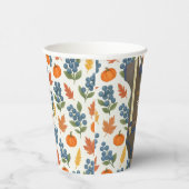 Boy baby shower Autum herfst Blue Burlap bodysuit Papieren Bekers (Rechts)