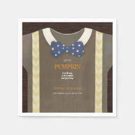 Boy baby shower Autum herfst Blue Burlap bodysuit Servet