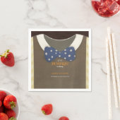 Boy baby shower Autum herfst Blue Burlap bodysuit Servet (Insitu)