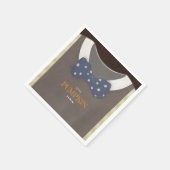 Boy baby shower Autum herfst Blue Burlap bodysuit Servet (Hoek)