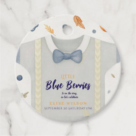 Boy baby shower autum herfst burlap bodysuit bedankjes labels