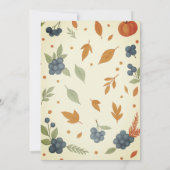 Boy baby shower autum herfst burlap bodysuit invit kaart (Achterkant)