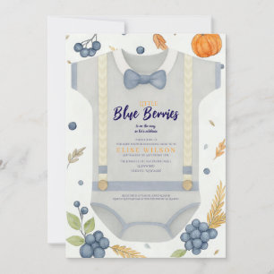 Boy baby shower autum herfst burlap bodysuit invit kaart