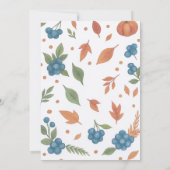 Boy baby shower autum herfst burlap bodysuit invit kaart (Achterkant)