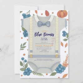 Boy baby shower autum herfst burlap bodysuit invit kaart