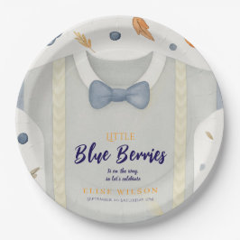 Boy baby shower autum herfst burlap bodysuit invit papieren bordje