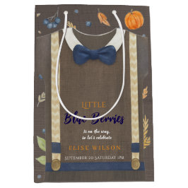 Boy baby shower autum herfst burlap bodysuit medium cadeauzakje