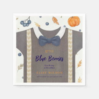 Boy baby shower autum herfst burlap bodysuit servet