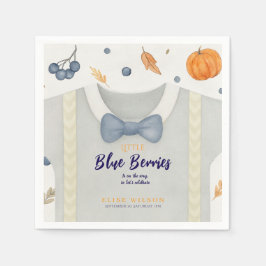 Boy baby shower autum herfst burlap bodysuit servet