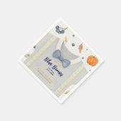 Boy baby shower autum herfst burlap bodysuit servet (Hoek)