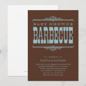 Boy Baby shower BBQ Uitnodigingen (Voorkant / Achterkant)