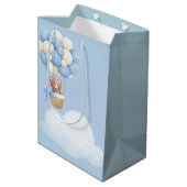 Boy Baby Shower Bear Balloon Gift Bags Medium Cadeauzakje (Achterkant Gekanteld)
