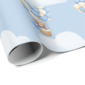 Boy Baby Shower Bear Balloon Napkins Cadeaupapier (Rol Hoek)