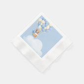 Boy Baby Shower Bear Balloon Napkins Servet (Hoek)