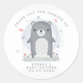 Boy Baby shower Beer Bedankt Favor Ronde Sticker (Voorkant)