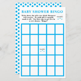 Boy Baby shower Bingo