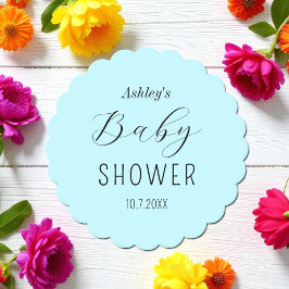 Boy Baby shower blauw minimalistisch Kartonnen Onderzetters