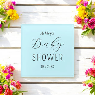Boy Baby shower blauw minimalistisch Onderzetter Glazen Onderzetter