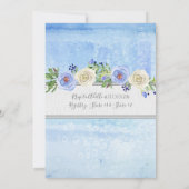 Boy Baby shower Blauw n Witte Rozen Geometrisch Li Kaart (Achterkant)