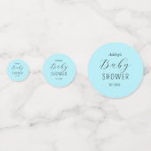 Boy Baby shower Blauwe Pastel Confetti (Voorkanten)