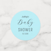 Boy Baby shower Blauwe Pastel Confetti (Kleine voorkant)