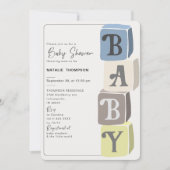 Boy Baby shower Blocks Kaart (Voorkant)