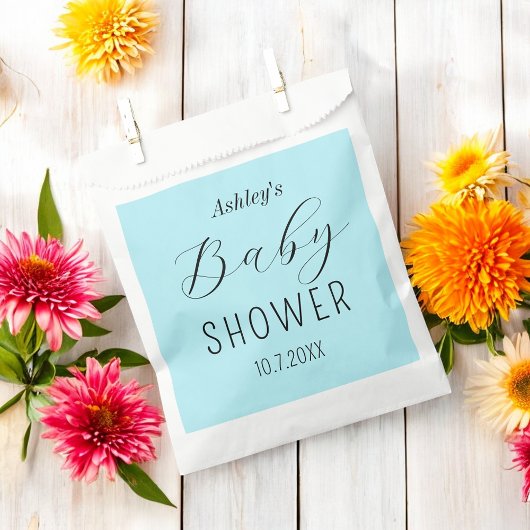 Boy Baby shower Blue Elegant Bedankzakje